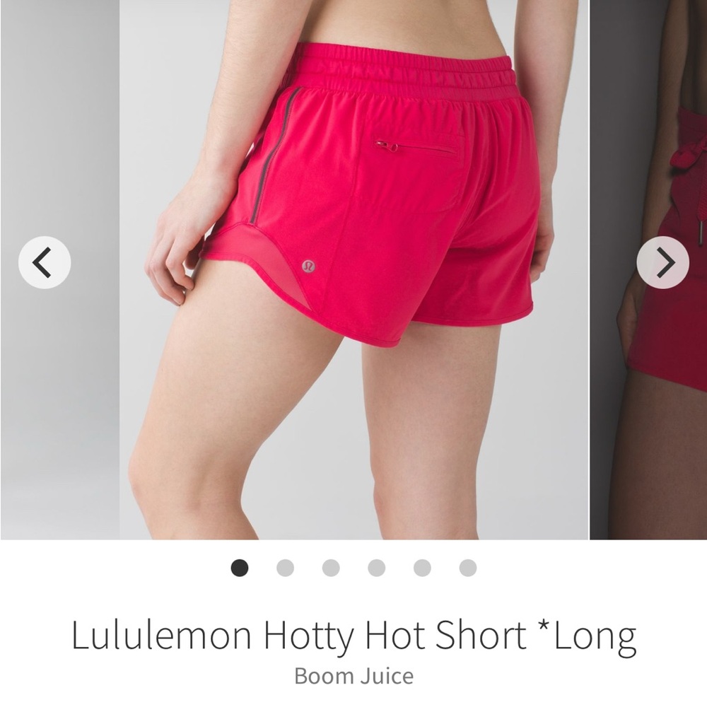 Lululemon hotty hot LONG shorts- boom juice(6)